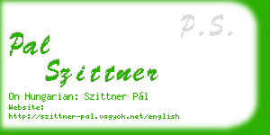 pal szittner business card
