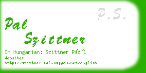 pal szittner business card